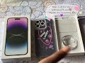 IPHONE 14 PRO MAX UNBOXING|| DEEP PURPLE💜+ cute accessories~ -‘๑ ✩‧₊˚