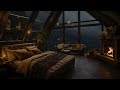 Rainstorm and Fireplace for Better Sleep - Cozy Rain and Crackling Fire Ambience for Peaceful Sleep