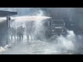 Water canons have been deployed on in France protesters .