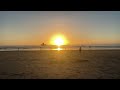 Slow motion , sunset on the beach in Jersey