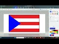 Drawing the Puerto Rico flag