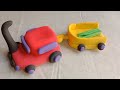 DIY How to Make Polymer Clay Miniature Tractor | Mini Clay Craft Tractor |Tractor Trolley Using Clay