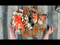 Monarch Butterfly Wreath Tutorial ~ No Fray Deco Mesh Butterfly Wreath ~ 10