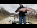 Winter BLUE CATFISH Tactics. Hot blue cat action!!