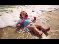 Try Not To Laugh 🤣 Funny and Failed Babies Playing On The Beach || Funny Baby Videos