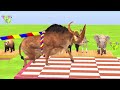 Tug of War Woolly Mammoth Vs Big Bull - Animal Pro Battle Simulator