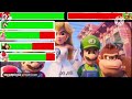 the super Mario Bros movie with healthbars