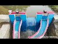 Building a mini hydroelectric dam with beautiful water flow
