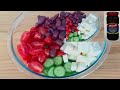 The Easiest Greek Salad  Recipe  with Feta Cheese & a delicious refreshing Homemade Dressing