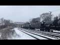 NS 8105 leads MG3AH @ Wheaton in the Snow! 1.6.24