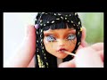 REVAMPING OLD DOLLS | CLEO DENILE MONSTER HIGH | Doll repaint and customisation [relaxing] | etellan