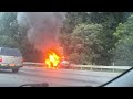 Car fire on I-95S