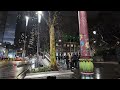 Melbourne City at Night Walkthrough Australia 4K Video