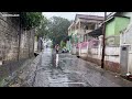 Heavy Rain in My Village, Indonesia | very cold, suitable for insomnia, walking in heavy rain