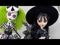 Monster high Skullector Beetlejuice & Lydia dolls review! (Finally) | Zombiexcorn