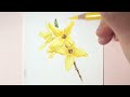 색연필 감성 꽃그림 / 노란색 꽃 색감내기 / 개나리 그리기 / Botanical art / Coloring yellow flowers with colored pencils