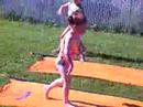 Rianna on slip and slide