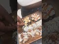 Making sushi rolls with my friends! 🍣