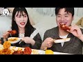 ASMR MUKBANG| Eating with Gongsam Table (Black Bean Noodles, Fire Noodles, Seasoned Chicken)
