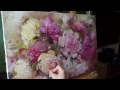 Как написать пионы. Урок Наташе. How to draw peonies Живопись маслом. Oil painting