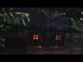 Sleep well in 3 Minutes with heavy rain and powerful thunder on the old roof at night