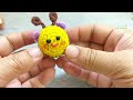 Crochet Animal Keychain Tutorial // crochet amigurumi keychain tutorial//Easy Crochet bee 🐝keychain
