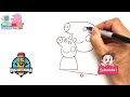 How to Draw PEPPA PIG and her FAMILY | Step by Step | EASY Drawing | For KIDS