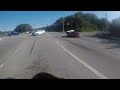 Distracted driver almost runs red light {GSX-R600}