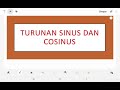 Turunan sinus dan cosinus