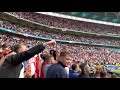 England fans sing Three Lions after beating Germany
