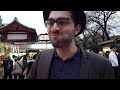 Eating Yakitori at sensoji temple