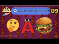 🍟Guess the Fast Food Restaurant by Emoji | guess the fast food challenge | guess the food restaurant