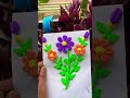 DIY cute air dry clay flowers card 🌼🌸| easy craft ideas | #tranding #kidsvideo #airdryclay #shorts