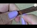 Wire weaving / wrapping tutorial for beginners with 5 base wires,  Star weave pattern tutorial