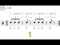 8th note triplet rhythms with counting and sticking for drums 🥁🎵