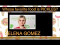 Singer's favorite foods ★ Do you think any of these foods are gross? ★ Music Quiz