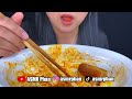 ASMR SPICY WIDE GLASS NOODLES, RICE CAKES & SOFT BOILED EGGS (EATING SOUNDS) MUKBANG ASMR Phan