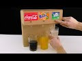 How to Make Coca Cola Soda Fountain Machine with 3 Different Drinks at Home