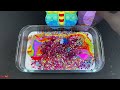 🐻Strawberry Bear🍓Slime Mixing Random With Piping Bag & Makeup Eyeshadow!Satisfying Slime | ASMR