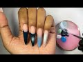 Blue Abstract Spring Nails🌀🩵✨| almond nails + intricate nail art!✨