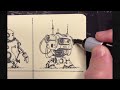 Sketchbook Ink Drawing Vlog | Robots Vol. 1