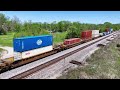 Drone views of Bosworth MO, the crossovers, and a JB Hunt double stack container train