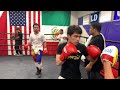 MANNY PACQUIAO TRAINS SON