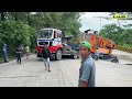 German-made MAN truck surrenders on extreme incline