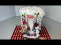 Christmas decorations! Christmas centerpiece with snowman and winter scenery!