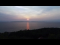 Sunset over Mackinac Island using the Parrot Bebop Drone