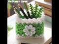 60+Crochet penholder cover design model knitted with wool.#crochet #knitted #wool #crocheting #craft