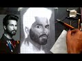 Shahid Kapoor portrait 😍❤️‍🔥 || Timelapse video || Grid method #youtube #trending