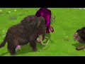Giant elephant Vs Five Lion Take Down a Giraffe Lions Attack Cow Cartoon Buffalo Save By Woolly Cows