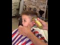 Boy asked me to record it to go out on YOUTUBE Haircut with #1